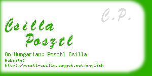 csilla posztl business card